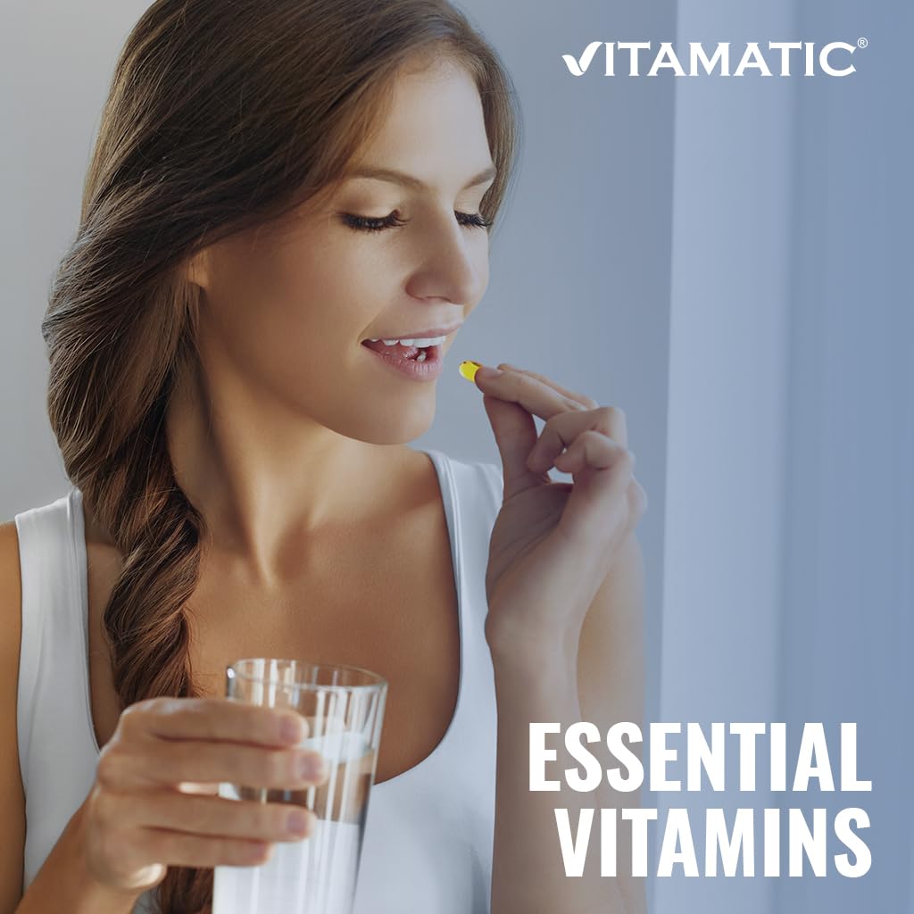Vitamatic ADK Vitamin Supplement – High Potency A, D3, K2 for Bone Health | 180 Veg Capsules