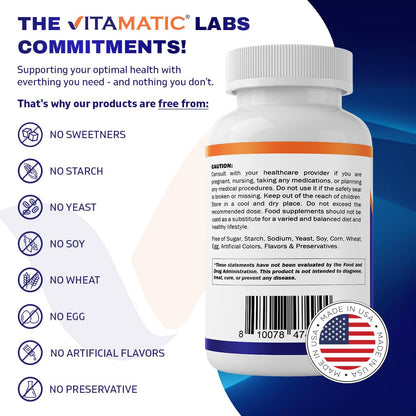 Vitamatic ADK Vitamin Supplement – High Potency A, D3, K2 for Bone Health | 180 Veg Capsules