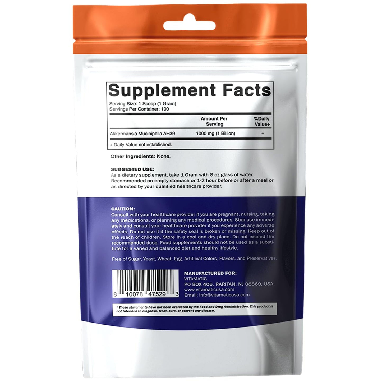 Vitamatic Akkermansia Muciniphila Gut Health - 100 g Powder