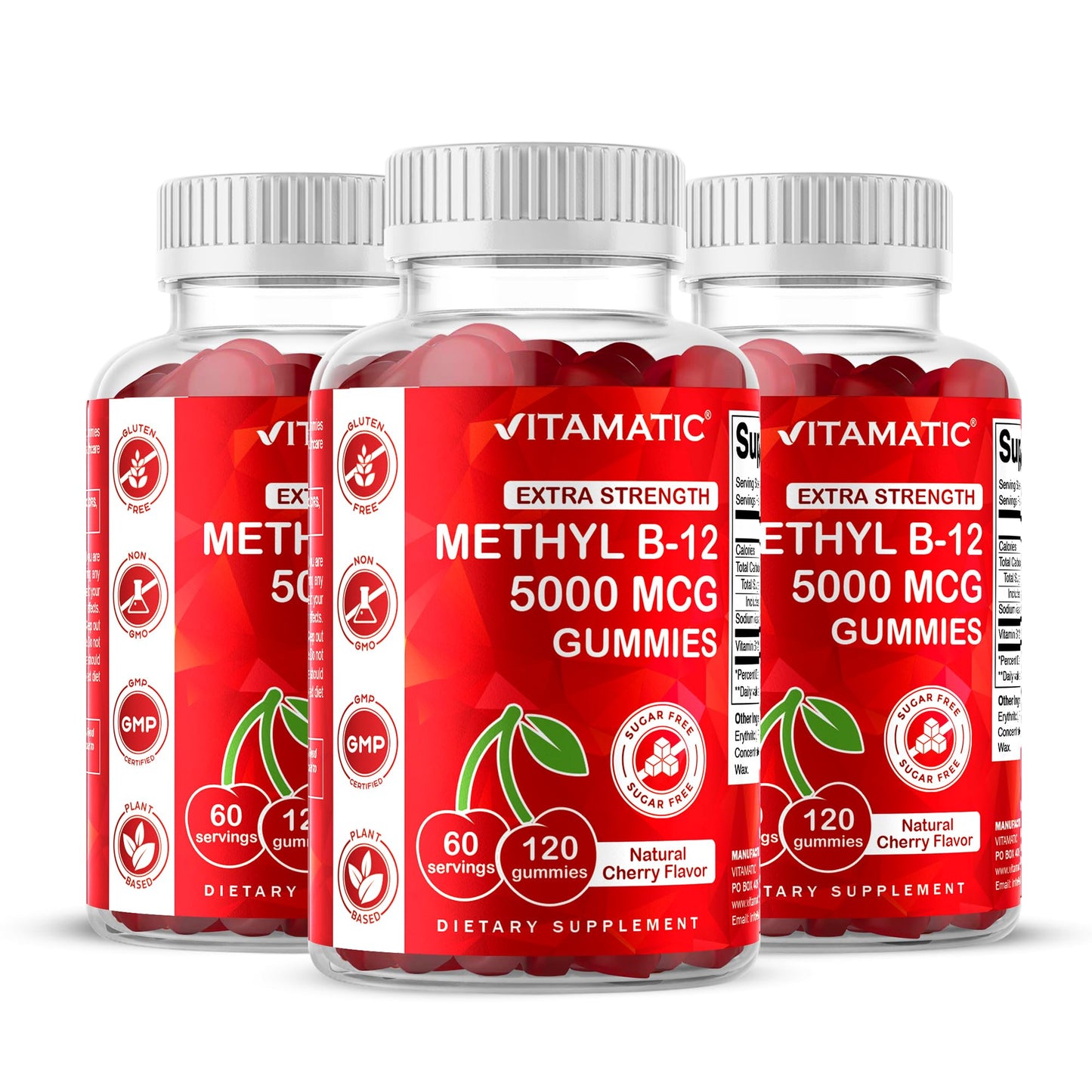 Vitamatic Extra Strength B12 5000 mcg Gummies - 120 ct, Methyl B12