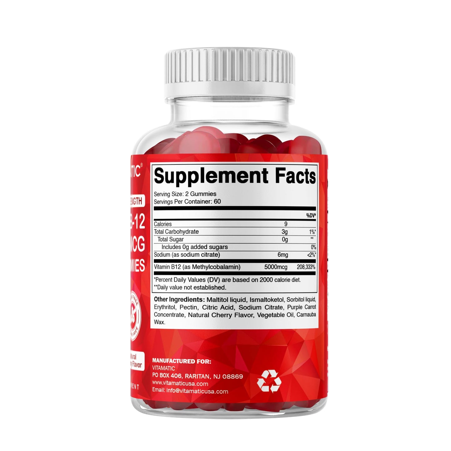 Vitamatic Extra Strength B12 5000 mcg Gummies - 120 ct, Methyl B12
