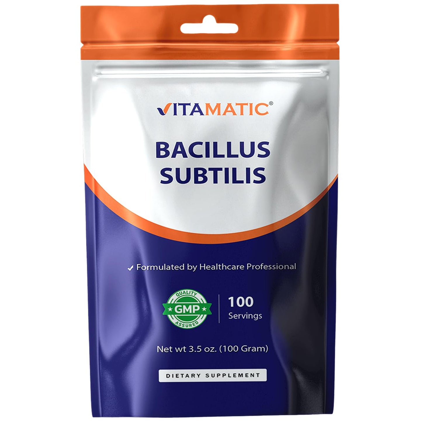 Vitamatic Bacillus Subtilis Probiotic Powder – 100 Billion per Serving, 100 g
