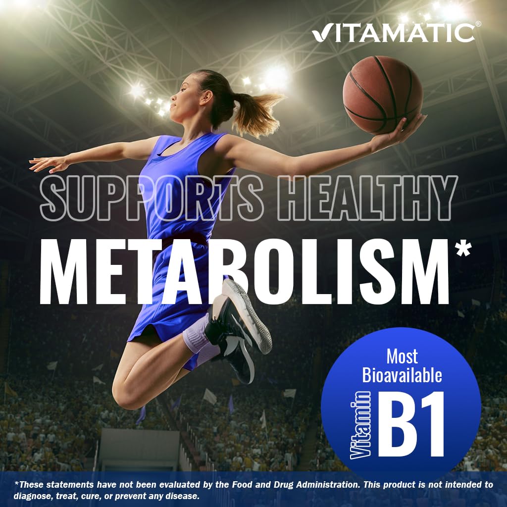 Vitamatic Benfotiamine 300 mg – Fat-Soluble Vitamin B1 – 180 Vegetarian Capsules (2 Bottles)