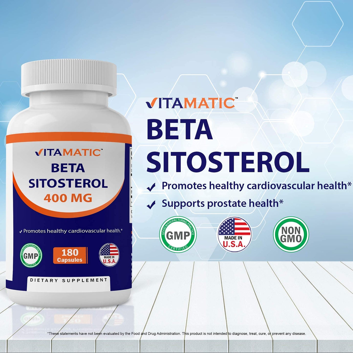 Vitamatic Beta SItosterol 400 mg – 360 Capsules (Pack of 2)