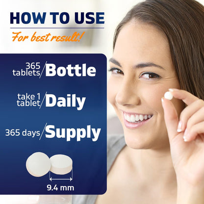 Vitamatic Biotin 5000mcg (5 mg) - 365 Vegan Tablets (Pack of 2) | Hair, Skin & Nails | Vitamin B7