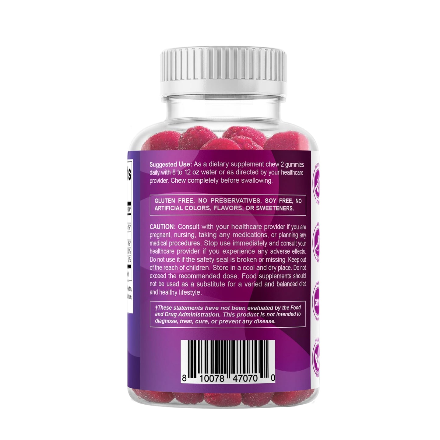Vitamatic Biotin Gummies 10,000 mcg – 2 Bottles (60 Vegan Gummies Each) | Vitamin B7