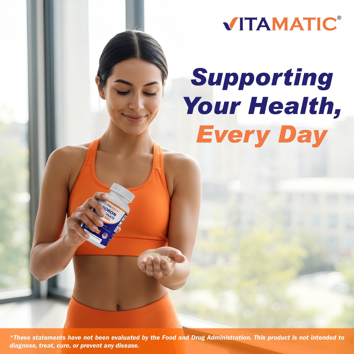 Vitamatic Chelated Boron Glycinate 10mg – 240 Tablets | Supports Hormone Balance & Bone Health