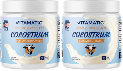 Vitamatic Bovine Colostrum Powder 30% IgG - 60g (2-Pack) for Gut Health & Immunity