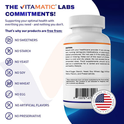 Vitamatic Calcium 1200mg with D3, K2 & B12 | Immune & Bone Health - 365 Coated Tablets