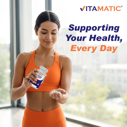 Vitamatic Calcium Citrate with Vitamin D3 – 630 mg Calcium + 500 IU D3, 240 Tablets – Non-GMO, Gluten-Free
