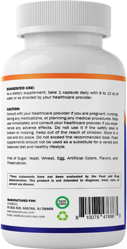 Vitamatic Cortisol Health Support - 90 Veggie Capsules | Adaptogenic & Nootropic