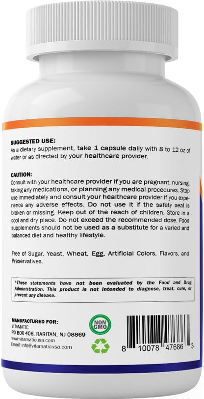 Vitamatic Cortisol Health Support - 90 Veggie Capsules | Adaptogenic & Nootropic