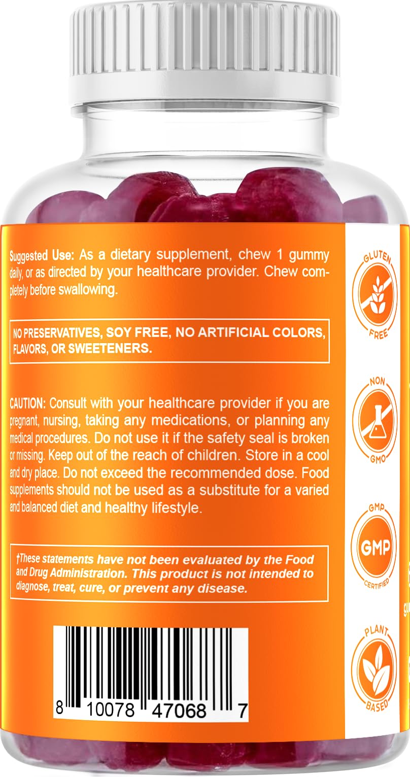 Vitamatic Vitamin D3 Gummies – 5000 IU Per Gummy | 60 Gummies Pack of 2 | Non-GMO, Gluten Free