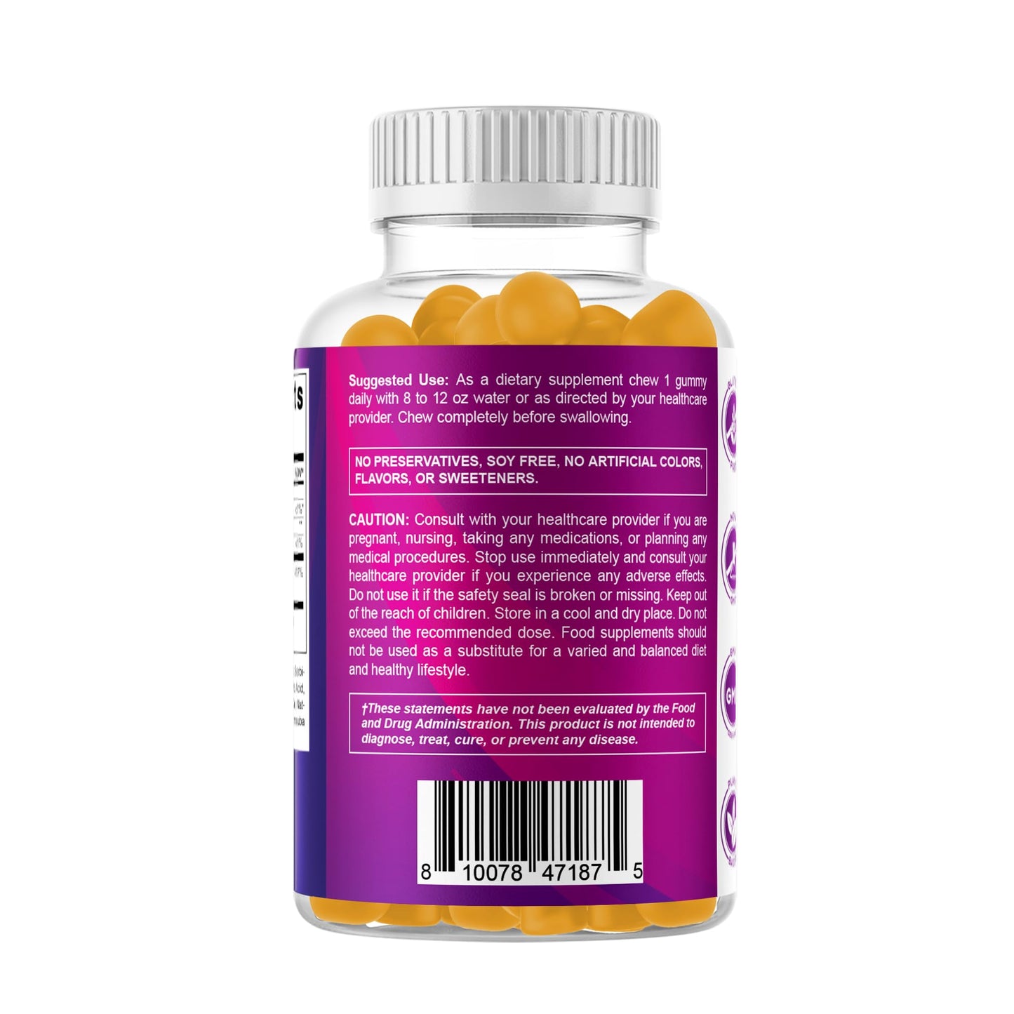 Vitamatic Folic Acid Gummies 1000 mcg - Prenatal Vegan Vitamin