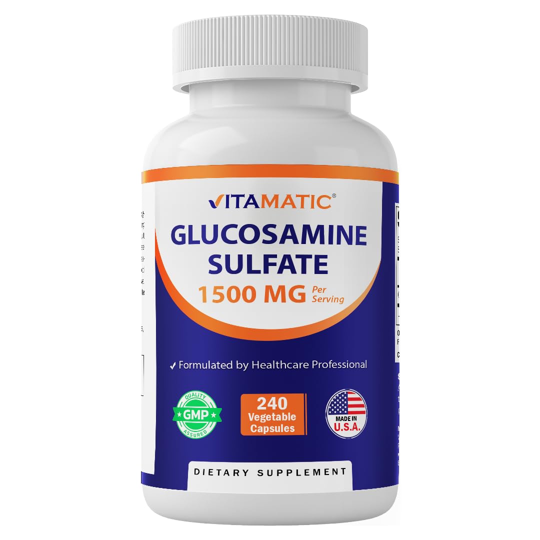 Vitamatic Glucosamine Sulfate 1500mg - 120 Servings, 240 Capsules