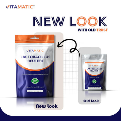 Vitamatic Lactobacillus Reuteri Probiotic Powder - Digestive Health | 100 g | 100 Servings