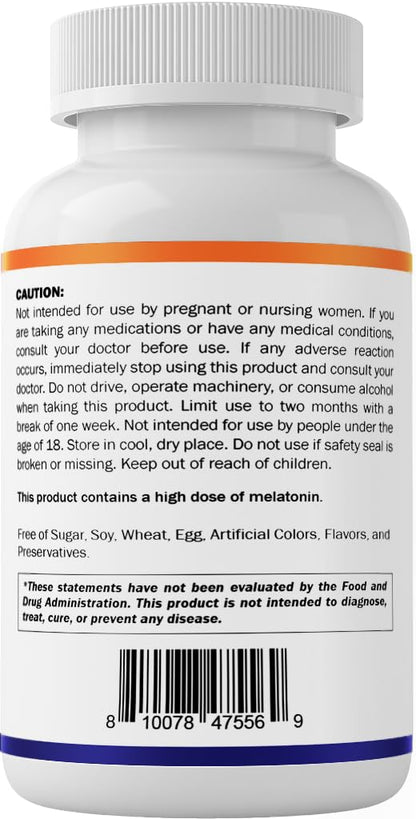 Vitamatic Melatonin 10 mg with Magnesium 200 mg – 120 Tablets | Sleep Support