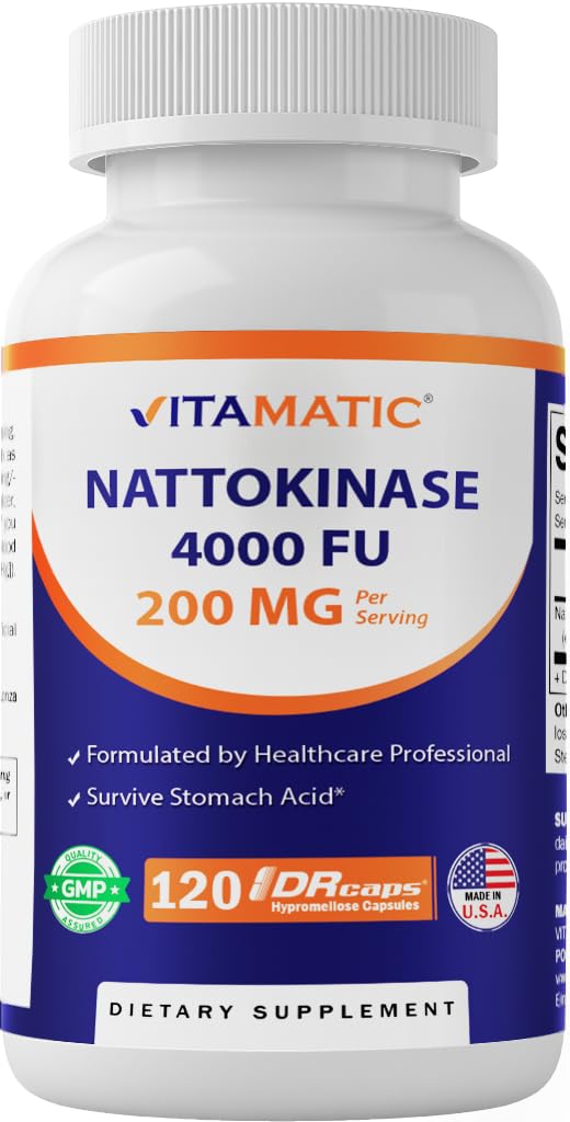 Vitamatic Nattokinase 2 Packs - 4,000 FU, Delayed Release | Made in USA