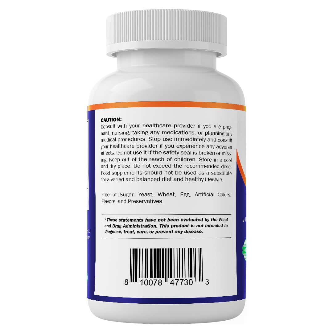 Vitamatic Calcium 1200mg + Vitamin D3 2000 IU – Bone & Immune Support (240 Tablets) – Non-GMO, Gluten-Free