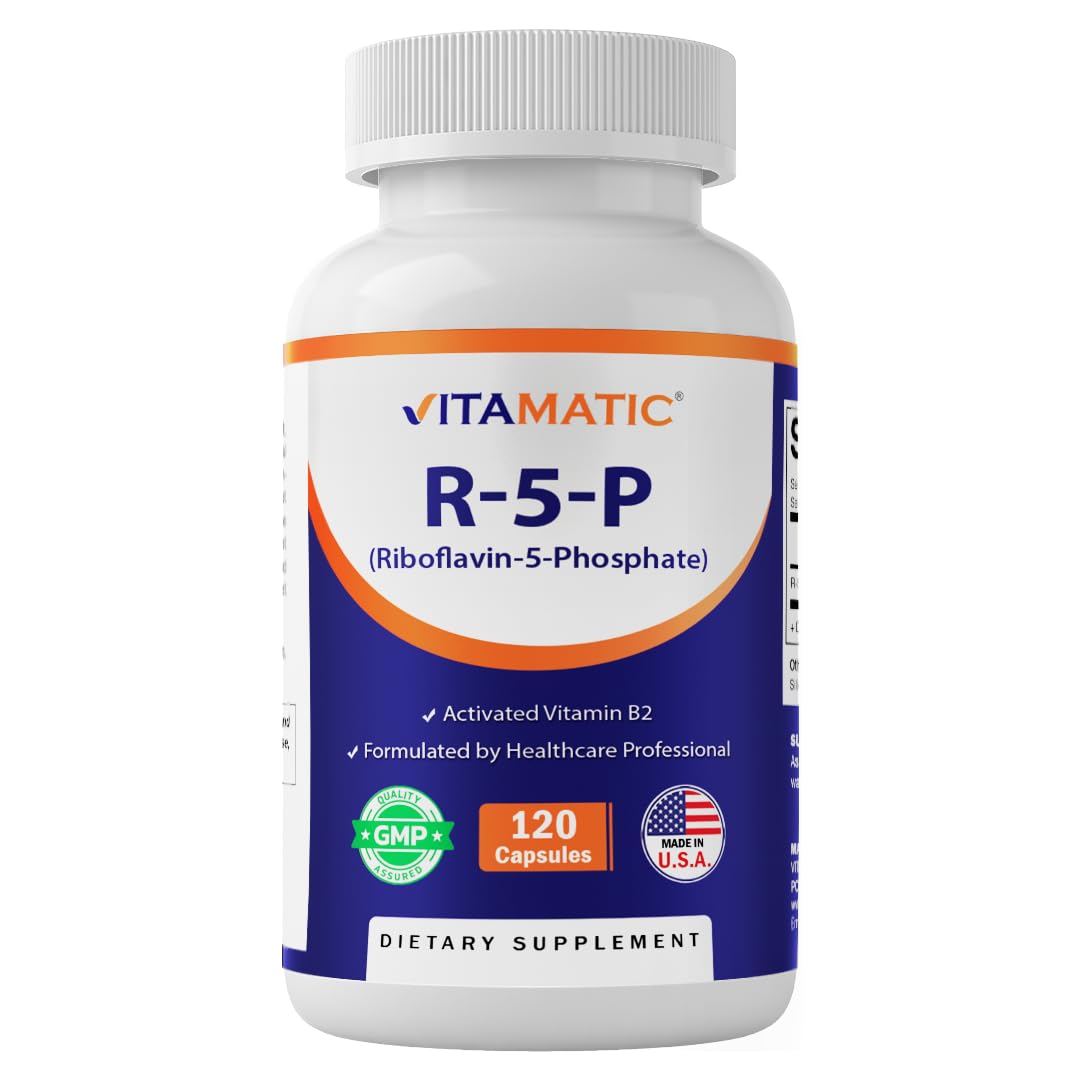 Vitamatic R-5-P Riboflavin-5-Phosphate 50 mg | 120 Vegetarian Capsules