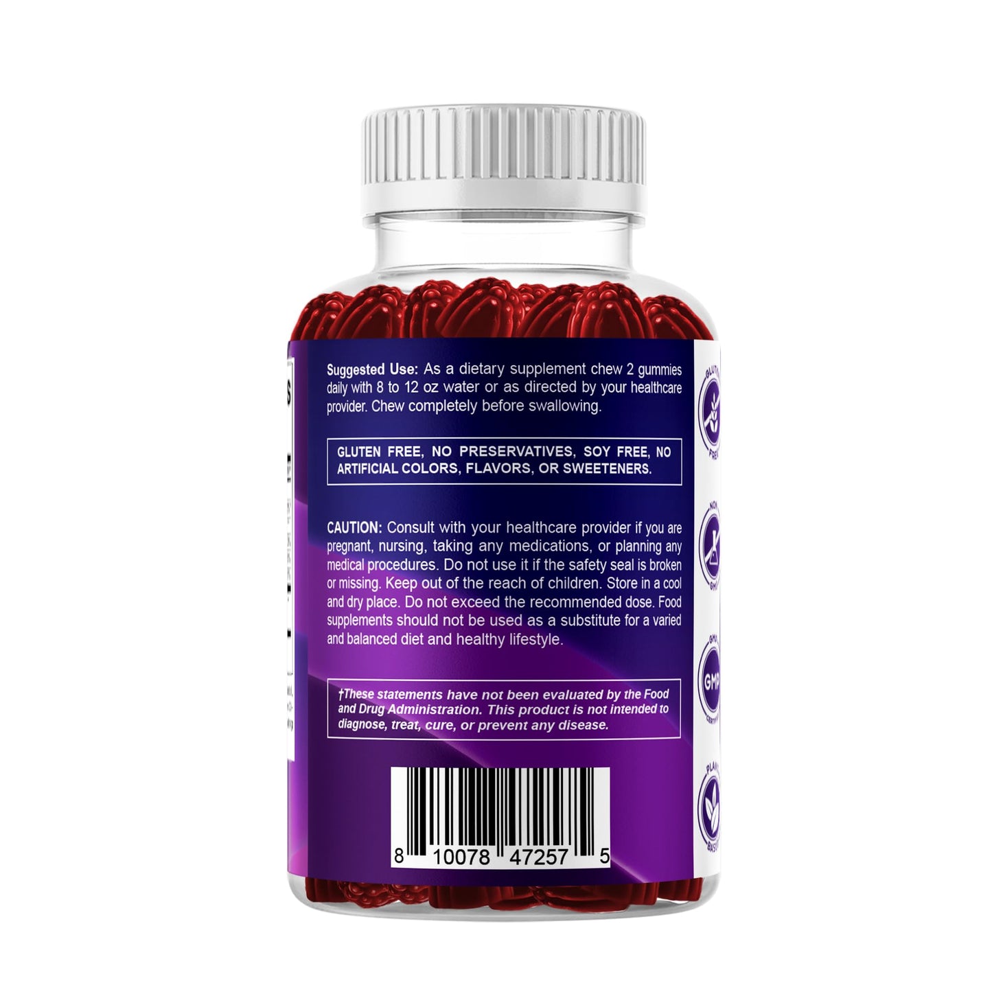 Vitamatic Sugar Free 5-HTP 200mg Gummies with B6 – 60 Pectin-Based Vegan Gummies
