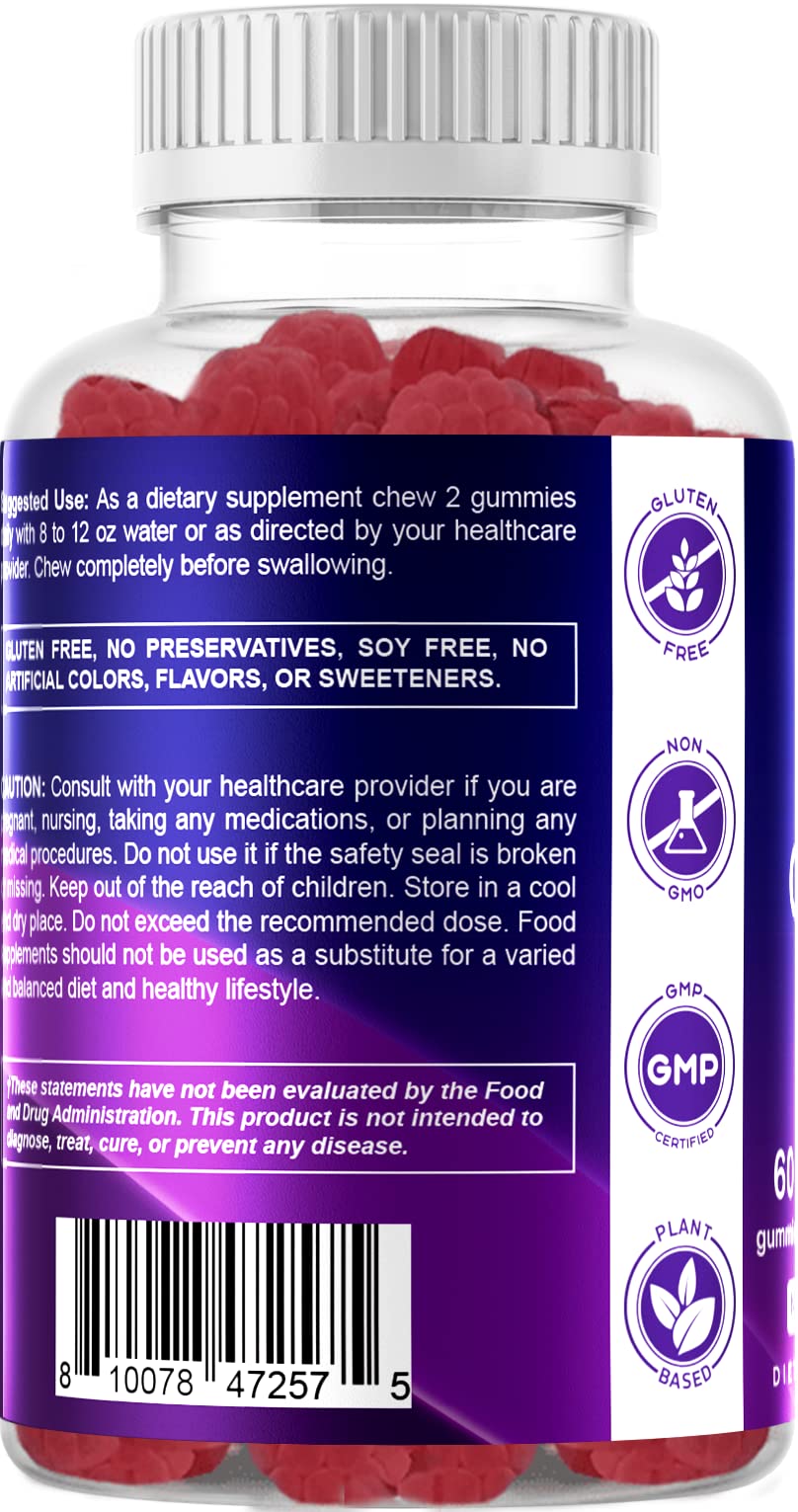 Vitamatic Sugar Free 5-HTP Gummies with B6 - 60 Gummies per Pack (Pack of 2)