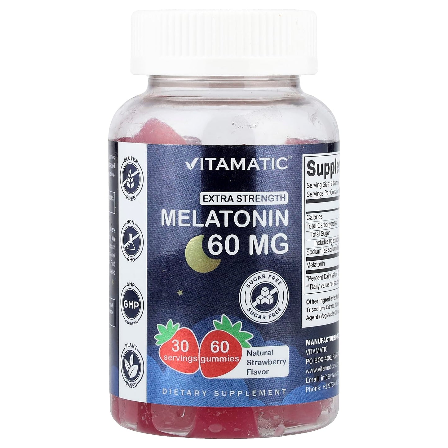 Vitamatic Sugar Free Melatonin Gummies - 60 mg, 60 Vegan Gummies