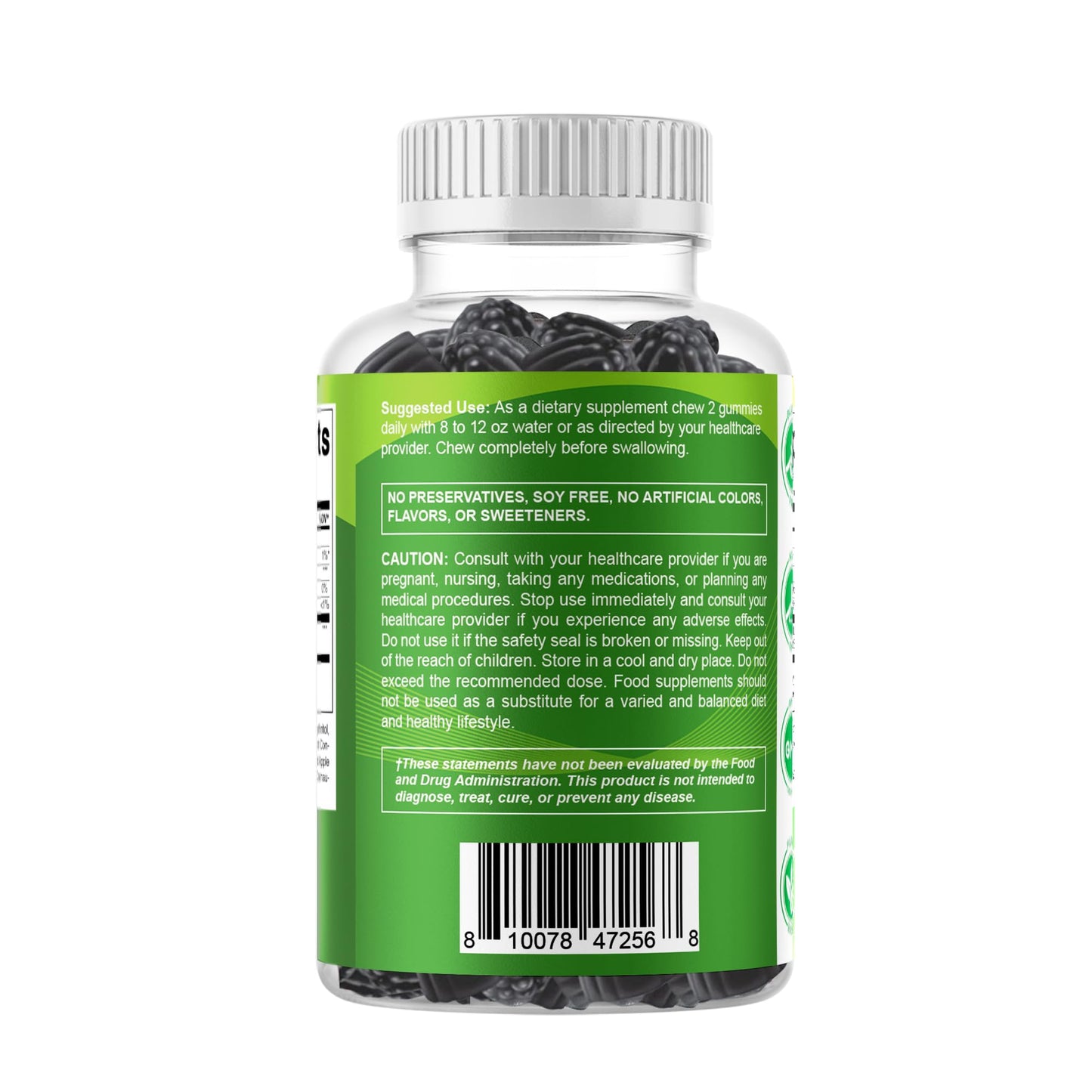 Vitamatic Sugar Free Moringa Gummies – 10,000 mg per Serving (50:1 Extract) | 60 Vegan Gummies | No Sugar Added