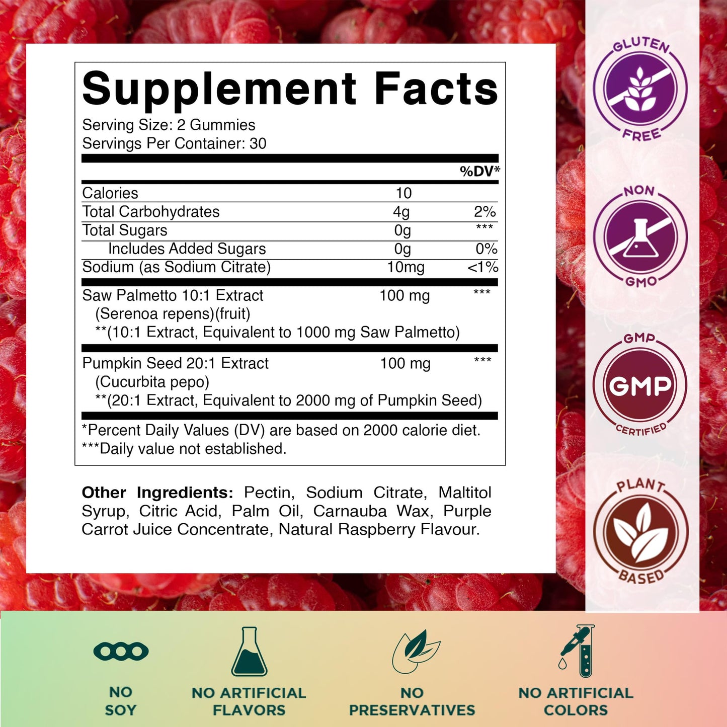 Vitamatic Sugar-Free Saw Palmetto with Pumpkin Seed – 3000 mg Equivalent per Serving | 60 Gummies