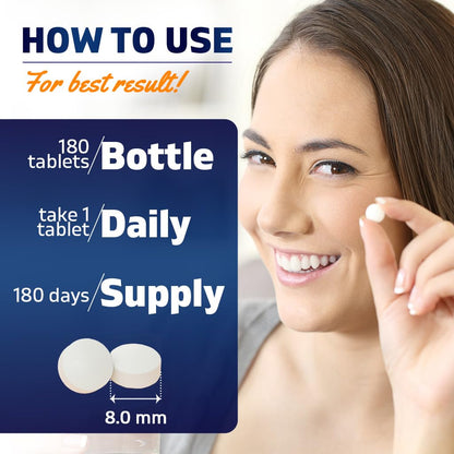 Vitamatic Vitamin D2 60 mcg (2400 IU) - Ergocalciferol | 180 Vegetarian Tablets (1 Bottle)