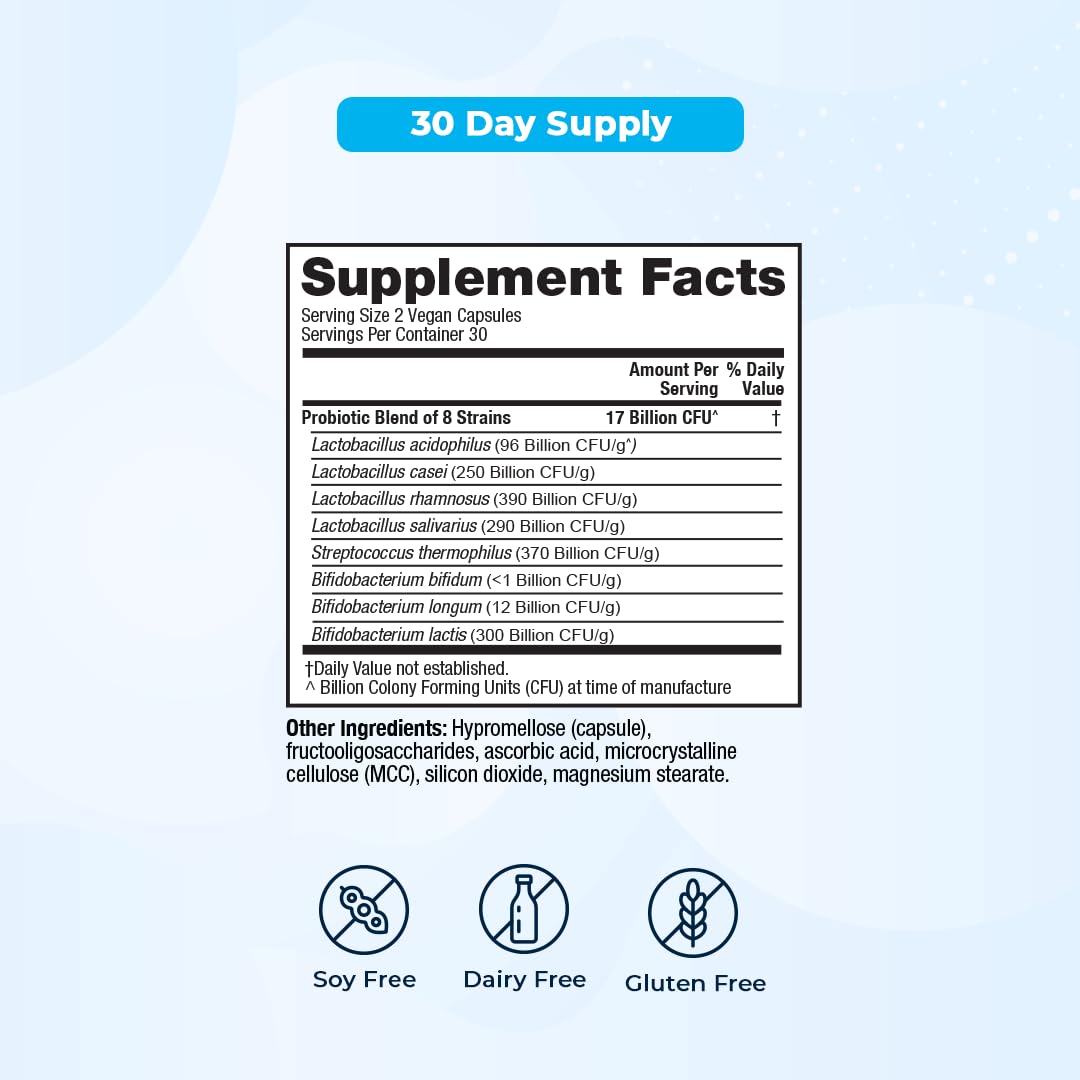 VitaMedica Daily Balance Probiotic-8 | 16B CFUs | Gut Health, Skin & Immune Support