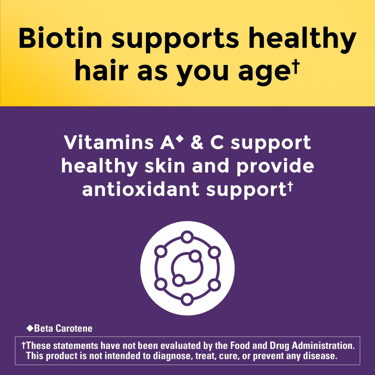 Nature Made Hair Growth Softgels with Lustriva – Biotin 10000mcg, A & C, 30 Softgels