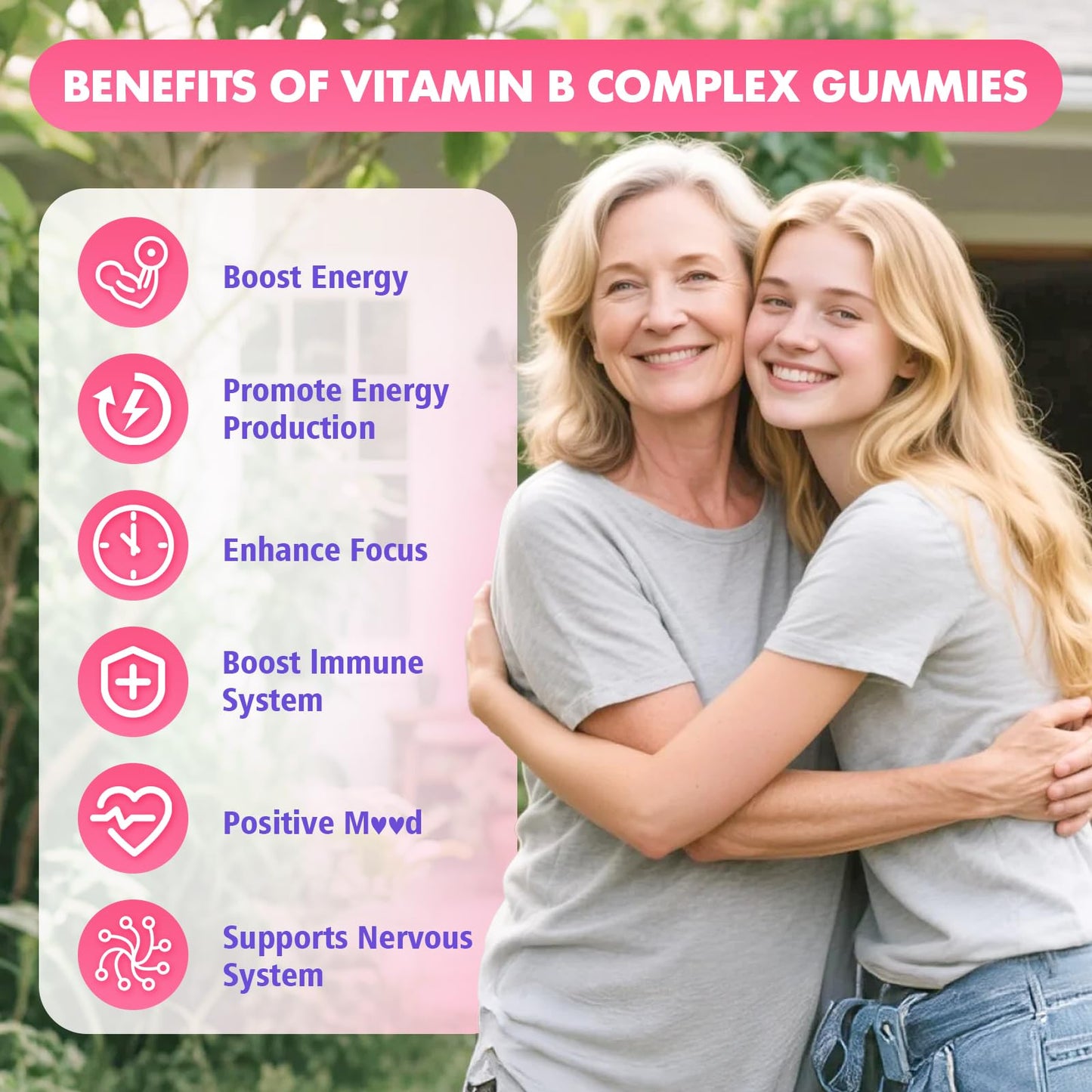 Vitamin B Complex Gummies – All B Vitamins + Methyl B12 | Energy & Immune Support | Raspberry Flavor (60 Count)