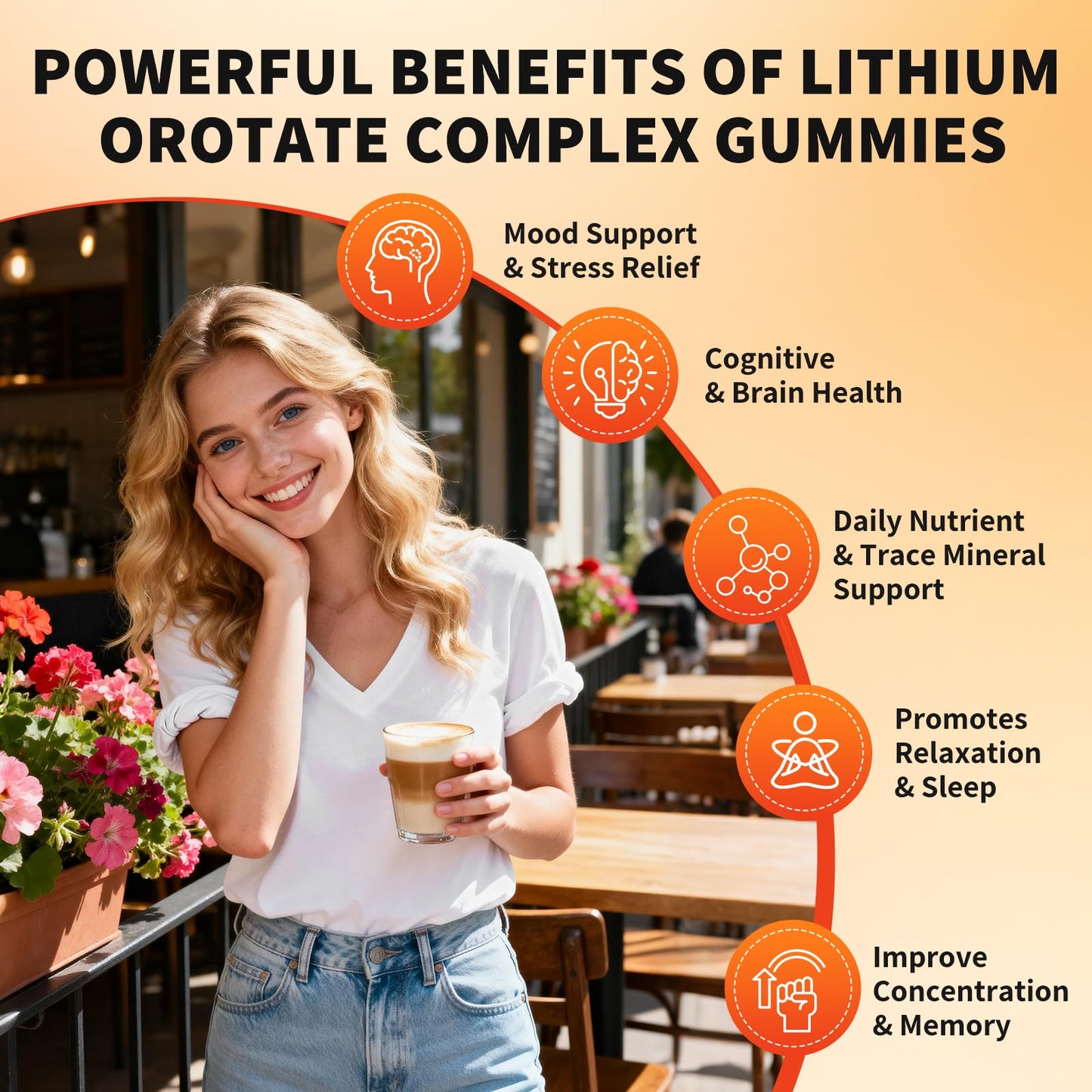 Lithium Orotate Gummies 5mg with Vitamin B, Magnesium & Selenium – Mood Support & Brain Health (60 Gummies) | Vegan, Non-GMO, Gluten-Free