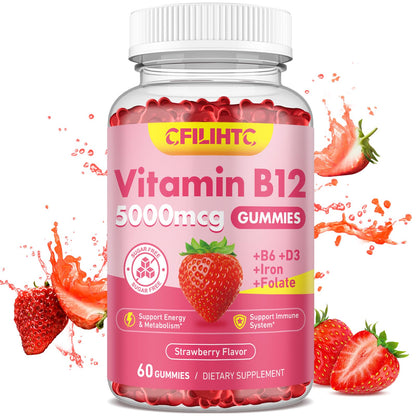 Vitamin B12 Gummies 5000mcg – Energy, Metabolism & Mood Support