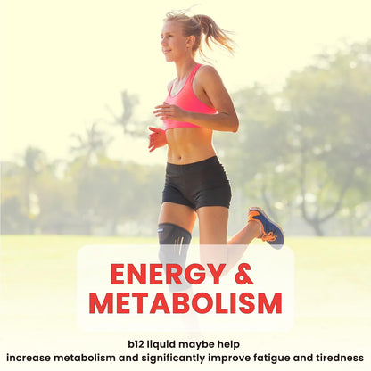 Vitamin B12 Liquid Drops Sublingual 10000 mcg – Triple B-12 Complex (Methyl & Methylcobalamin) for Energy & Mood | Women & Men