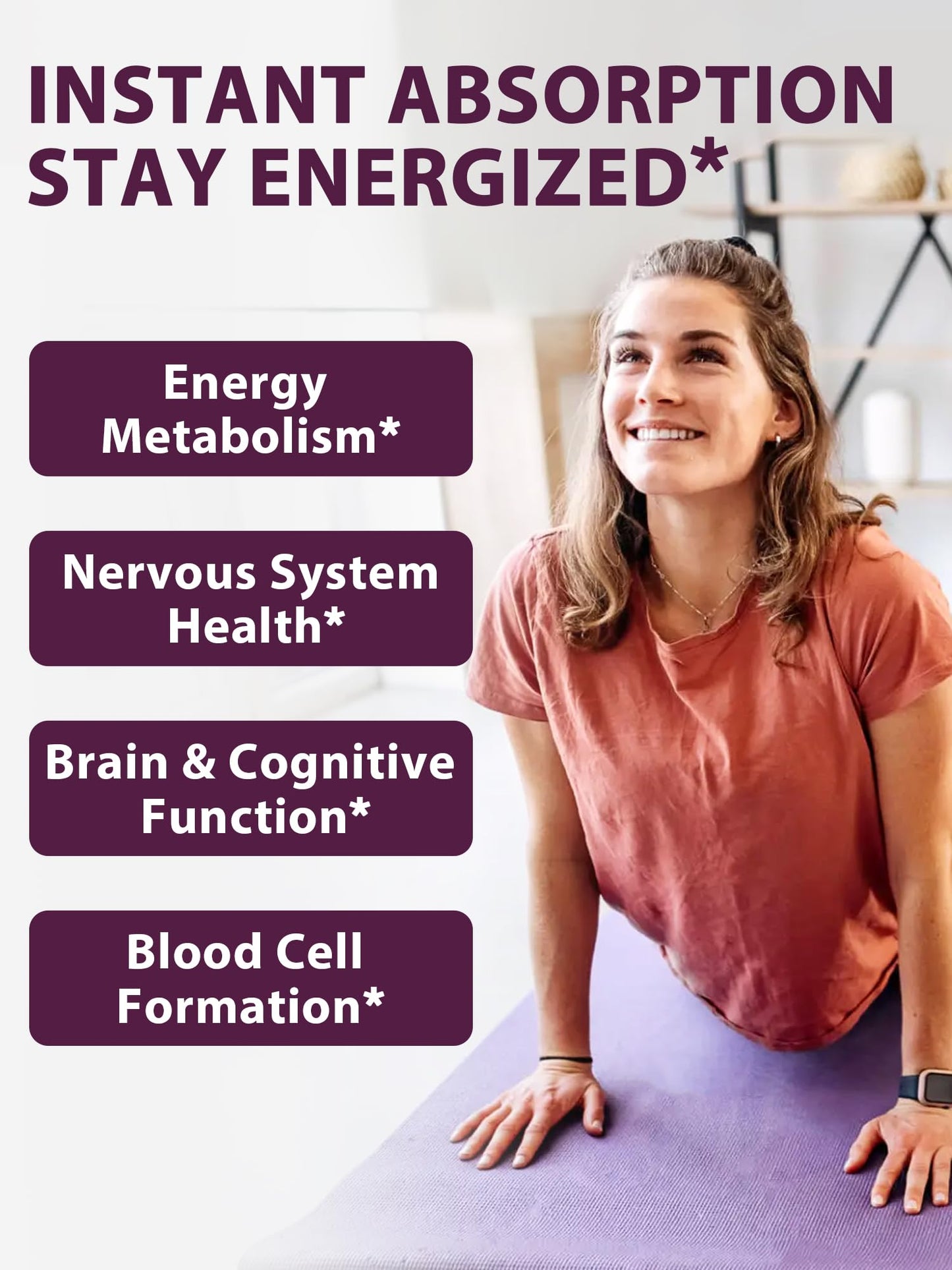 Vitamin B12 Sublingual 5000mcg — Methylcobalamin for Energy & Nerve
