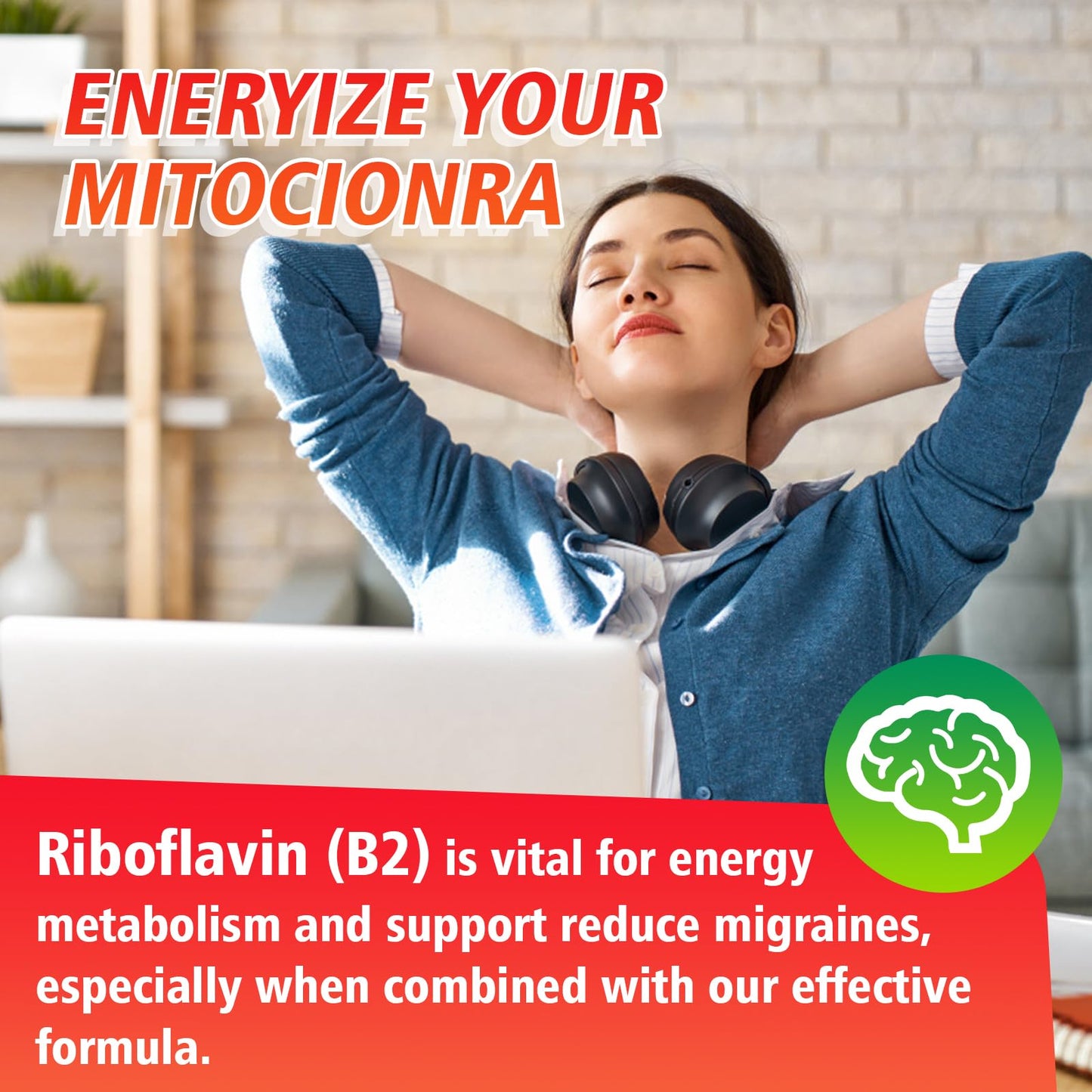 Vitamin B2 Gummies 400mg Riboflavin with Magnesium – For Kids & Adults | Migraine Relief & Energy, Strawberry, 60 Count