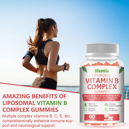 33-In-1 Liposomal Vitamin B Complex Gummies – B1 to B12 + C, D3 & K2 | Energy, Immunity & Heart Support
