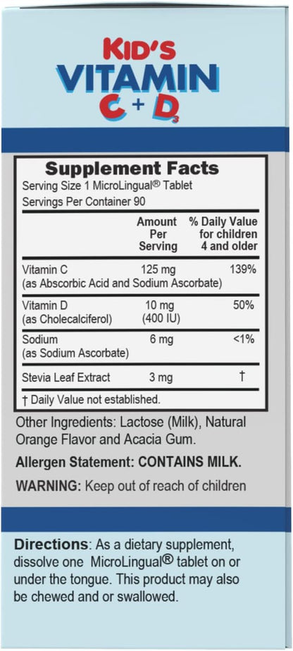 Superior Source Kid's Vitamin C & D3 Clean Melts – Immune Support for Kids