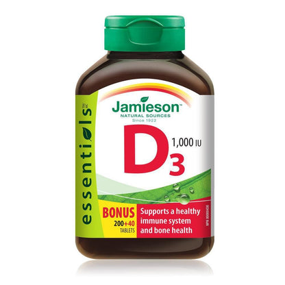 Vitamin D3 1,000 IU – 240 Tabs | Jamieson Laboratories