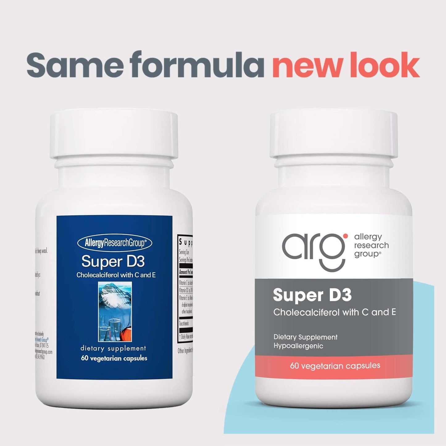 Allergy Research Group Super D3 – 2000 IU Vitamin D3, Bone & Immune Support | Vegetarian, Gluten Free - 60 Count