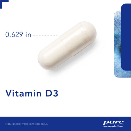 Pure Encapsulations Vitamin D3 25 mcg (1000 IU) - 30 Caps