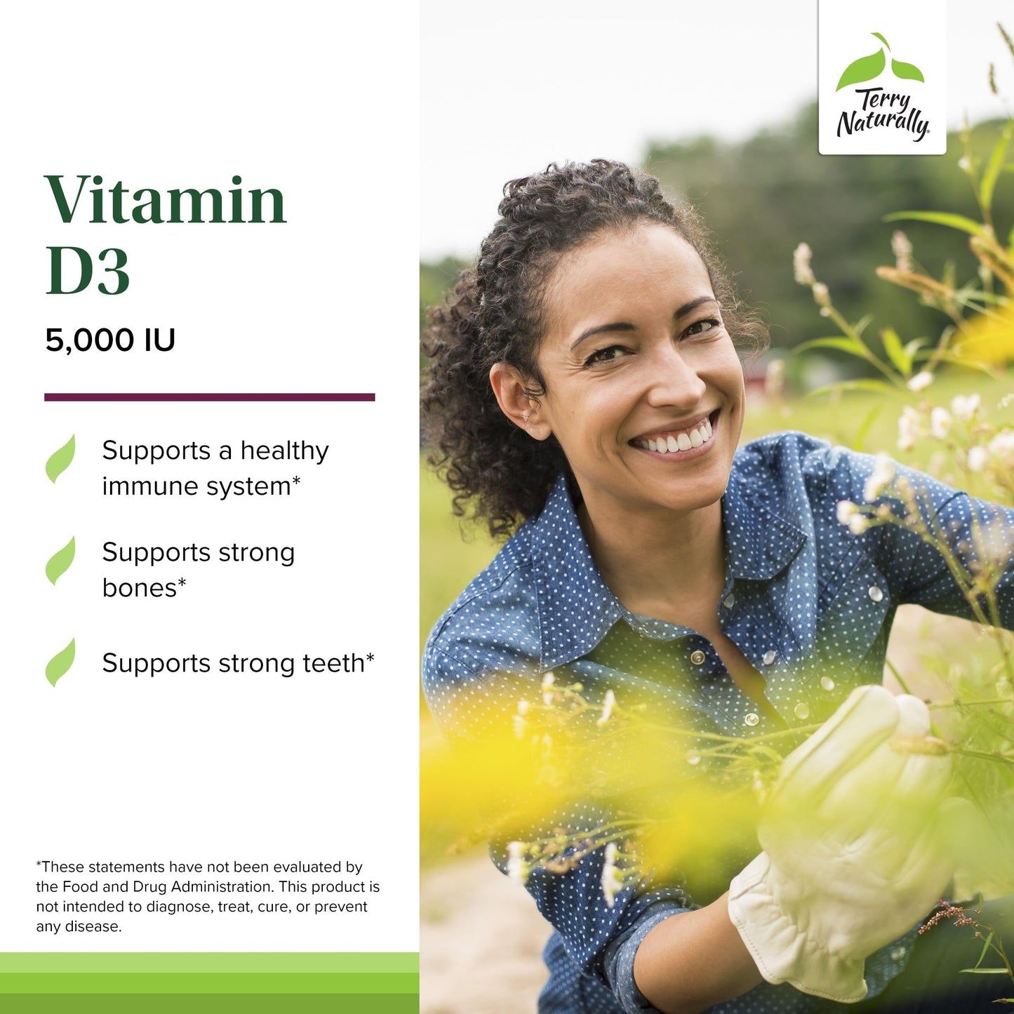 Terry Naturally Vitamin D3 5000 IU – Bone Health, Immune & Brain Support | Berry Chewables, 90 Count (Pack of 2)