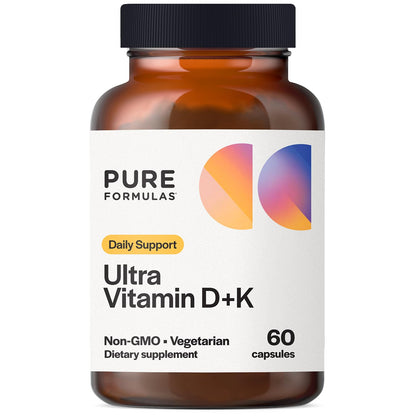Vitamin D3 K2 5000 IU - Supports Calcium Absorption, Bone & Heart Health - 60 Veg Capsules