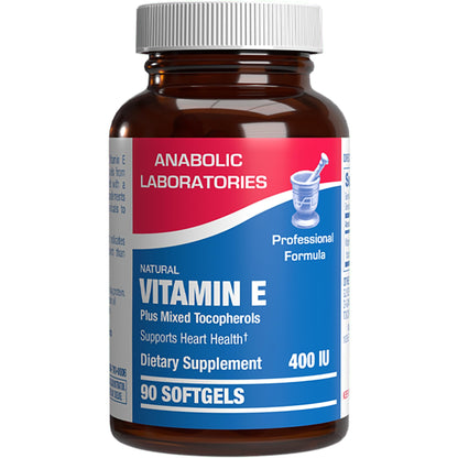 Vitamin E 400 IU Softgels – Clinical Formula Natural Vitamin E with d-Alpha Tocopherol & Mixed Tocopherols | 90 Servings