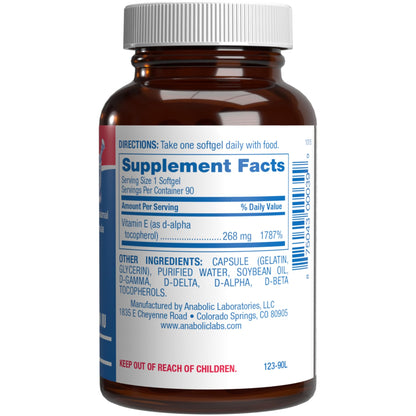 Vitamin E 400 IU Softgels – Clinical Formula Natural Vitamin E with d-Alpha Tocopherol & Mixed Tocopherols | 90 Servings