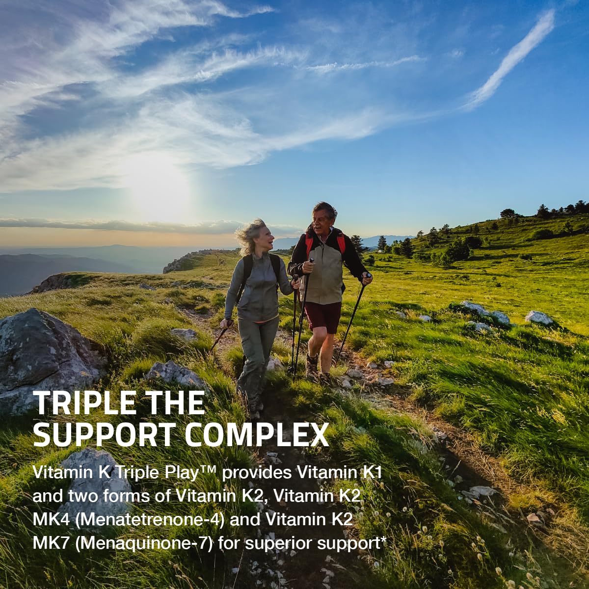 Vitamin K Triple Play: K1, K2 MK4 & MK7 – 180 Capsules