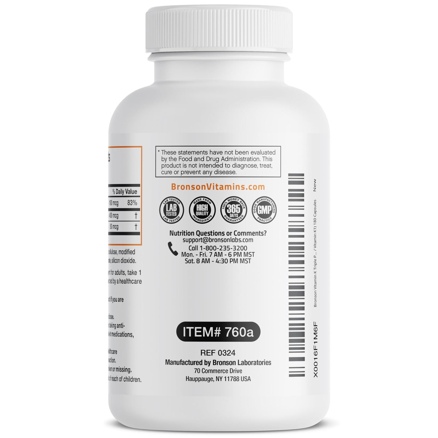Vitamin K Triple Play: K1, K2 MK4 & MK7 – 180 Capsules