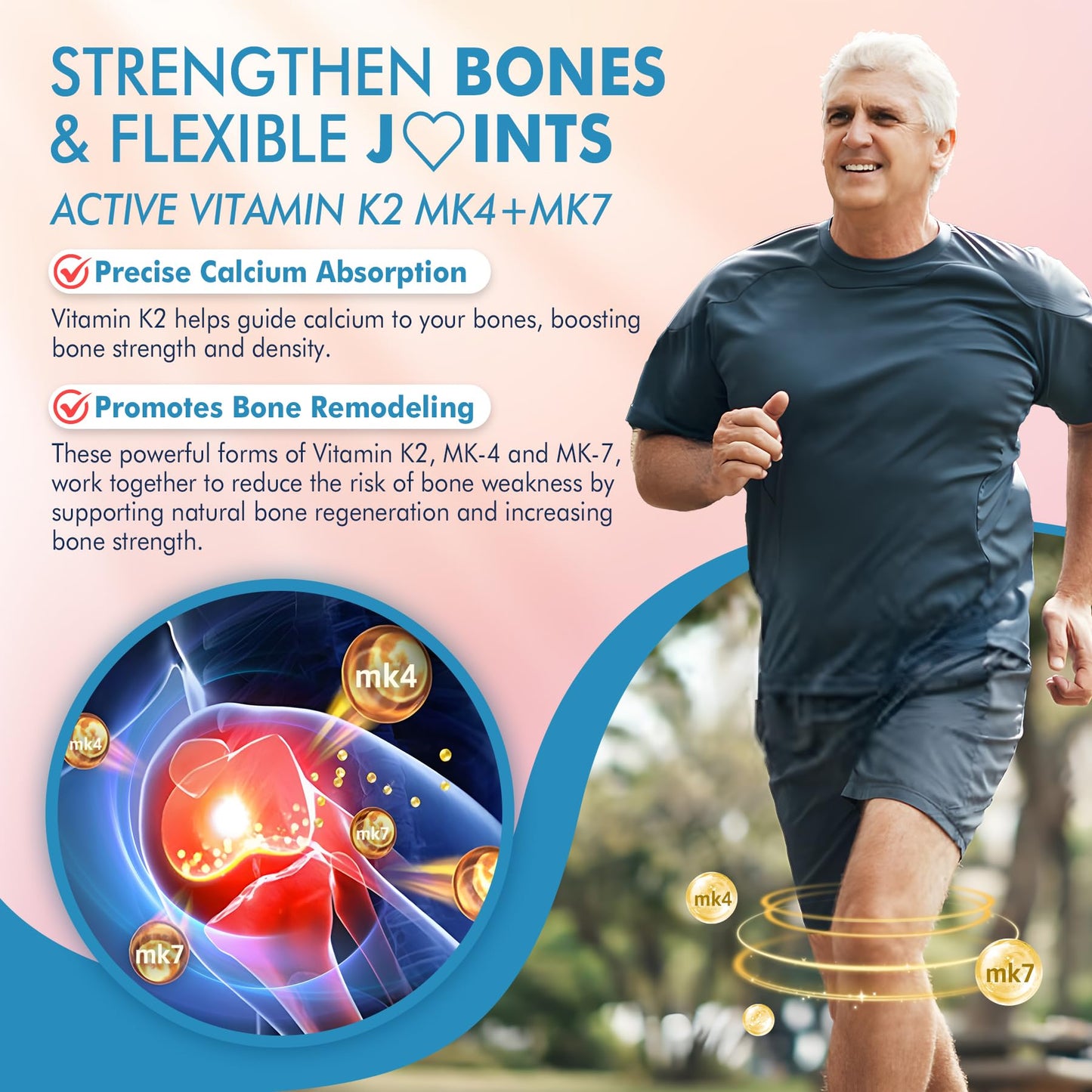 Vitamin K2 Gummies MK-7 & MK-4 – Sugar Free, 2-in-1 Full Spectrum K2